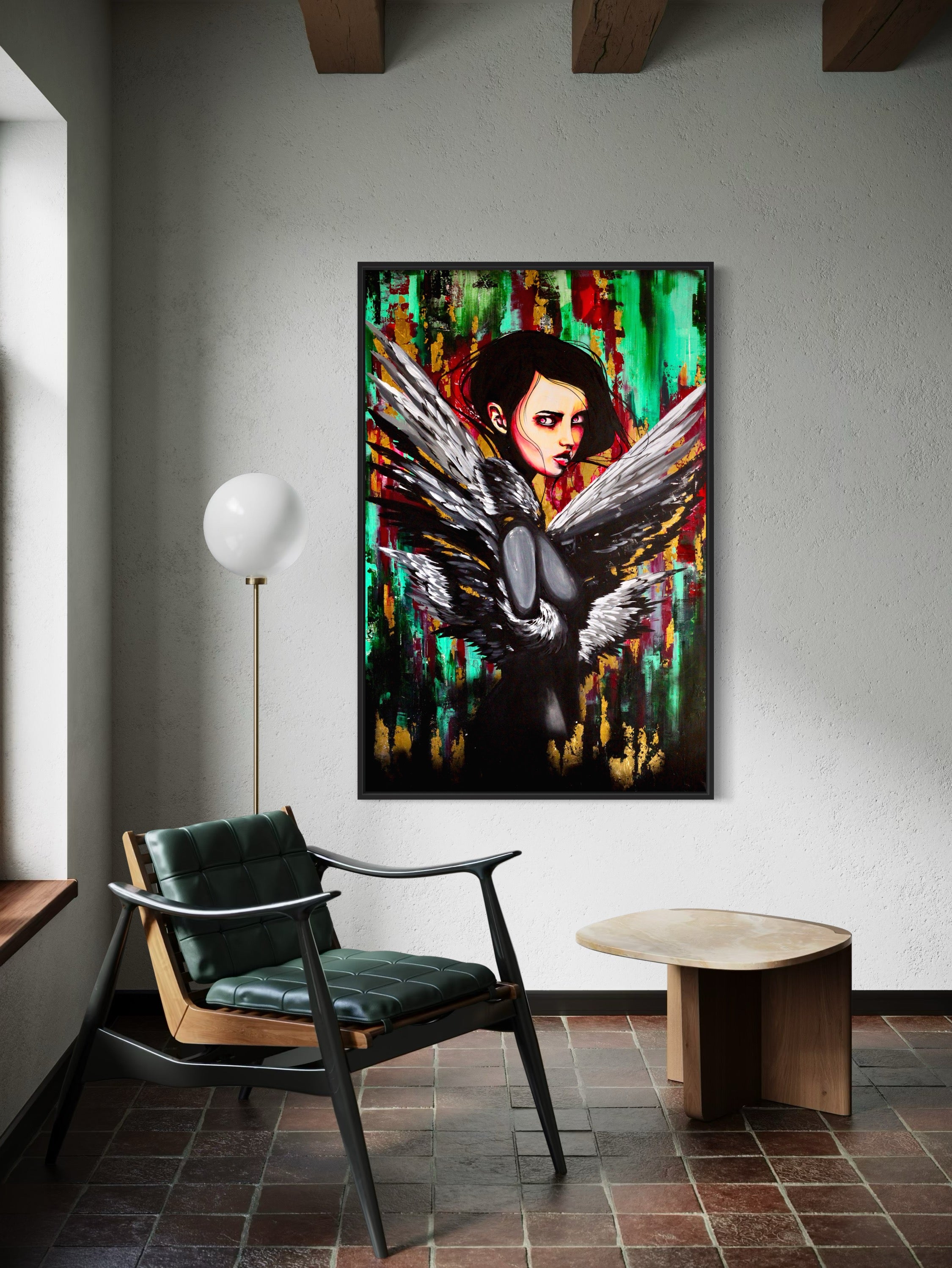 Golden Crow (Canvas Print)